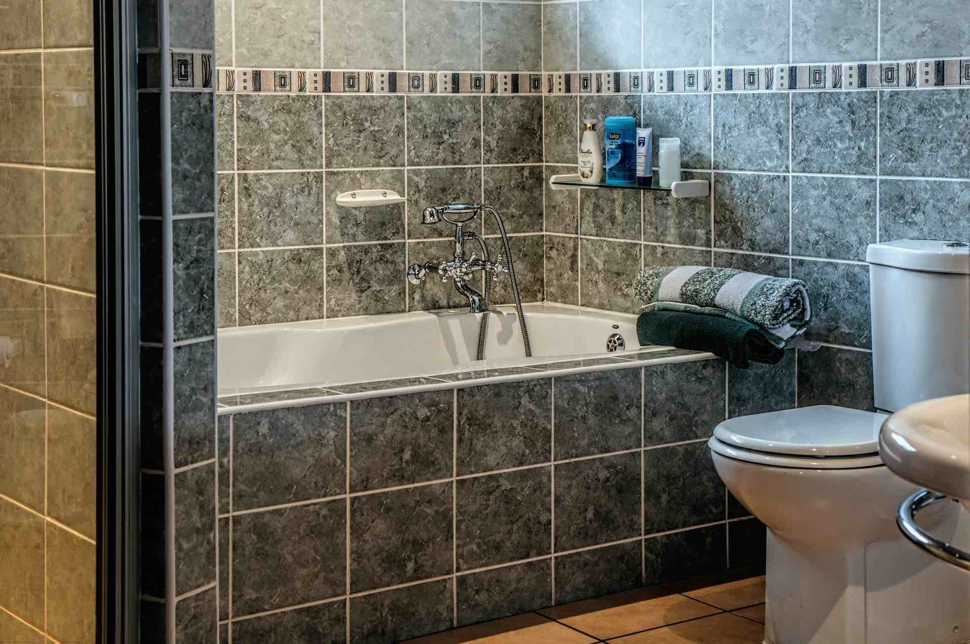 Elegant Tiled Bathtub Photo